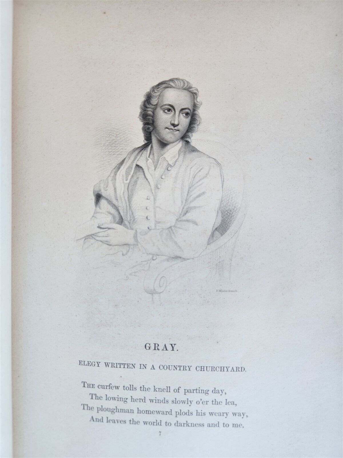 1859 ILLUSTRATED A GALLERY OF FAMOUS ENGLISH AND AMERICAN POETS antique