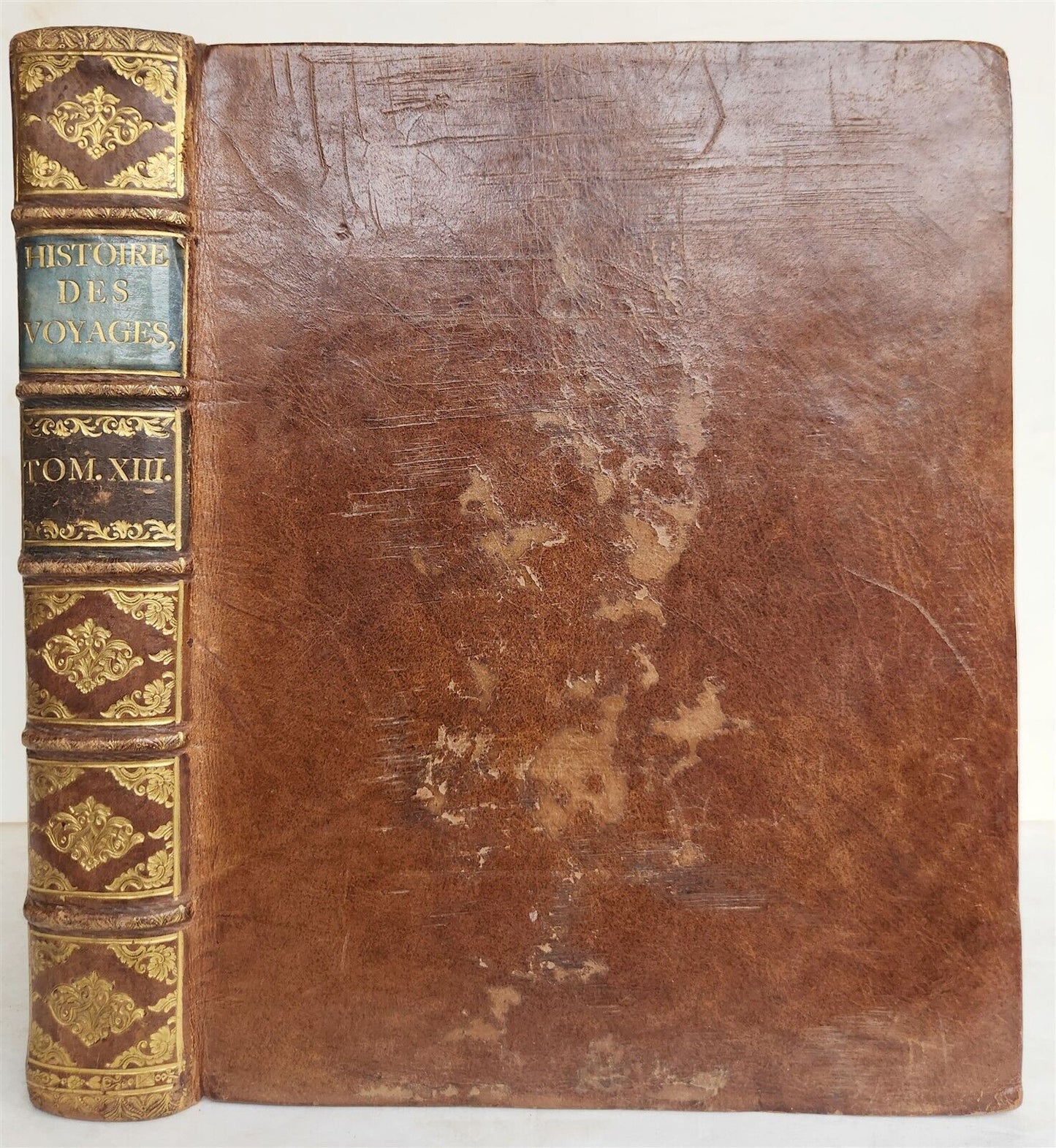 1755 TRAVELS TO INDIA antique Histoire generale des voyages vol. 13 ILLUSTRATED