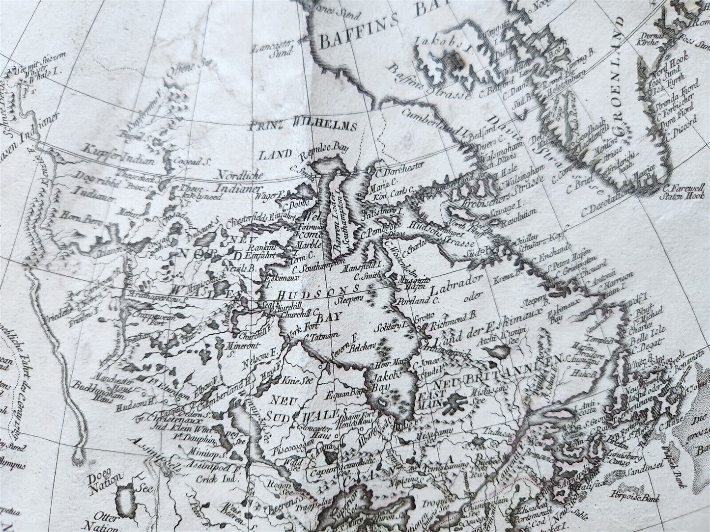 1796 MAP of NORTH AMERICA antique 21.5 by 26"