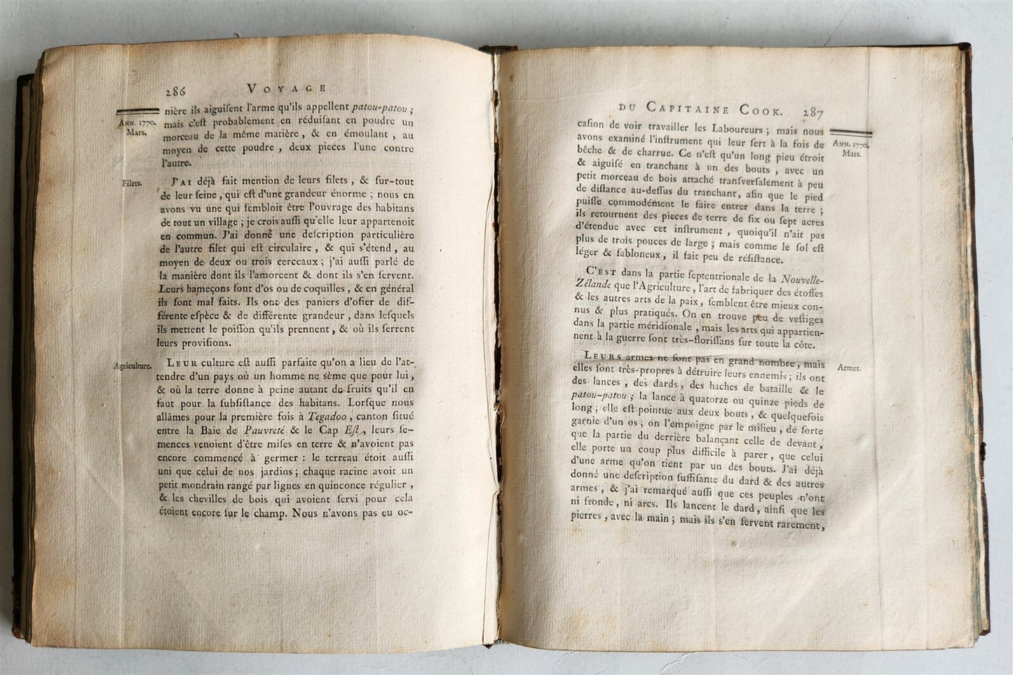 1774 RELATION des VOYAGES by J.HAWKESWORTH antique CAPT. JAMES COOK Vol. III