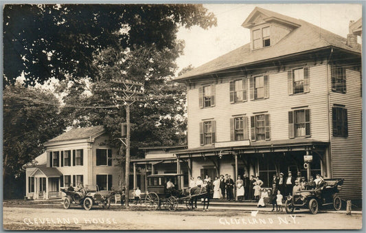 CLEVELAND NY Cleveland House ANTIQUE REAL PHOTO POSTCARD RPPC