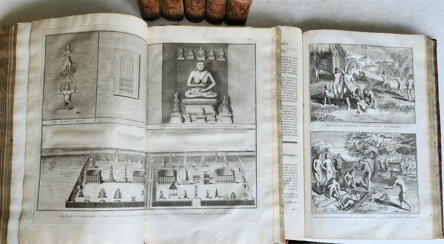 1741 HISTOIRE des CEREMONIES et COUTUMES de PEUPLES DU MONDE 7 vols antique