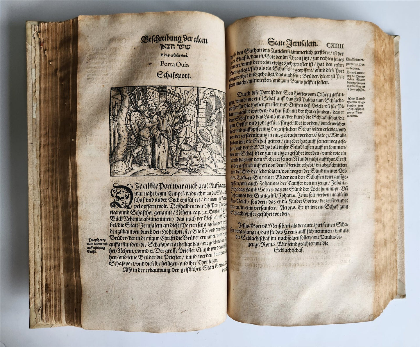 1563 JERUSALEM ANCIENT CAPITAL of JEWS antique ILLUSTRATED FOLIO in GERMAN