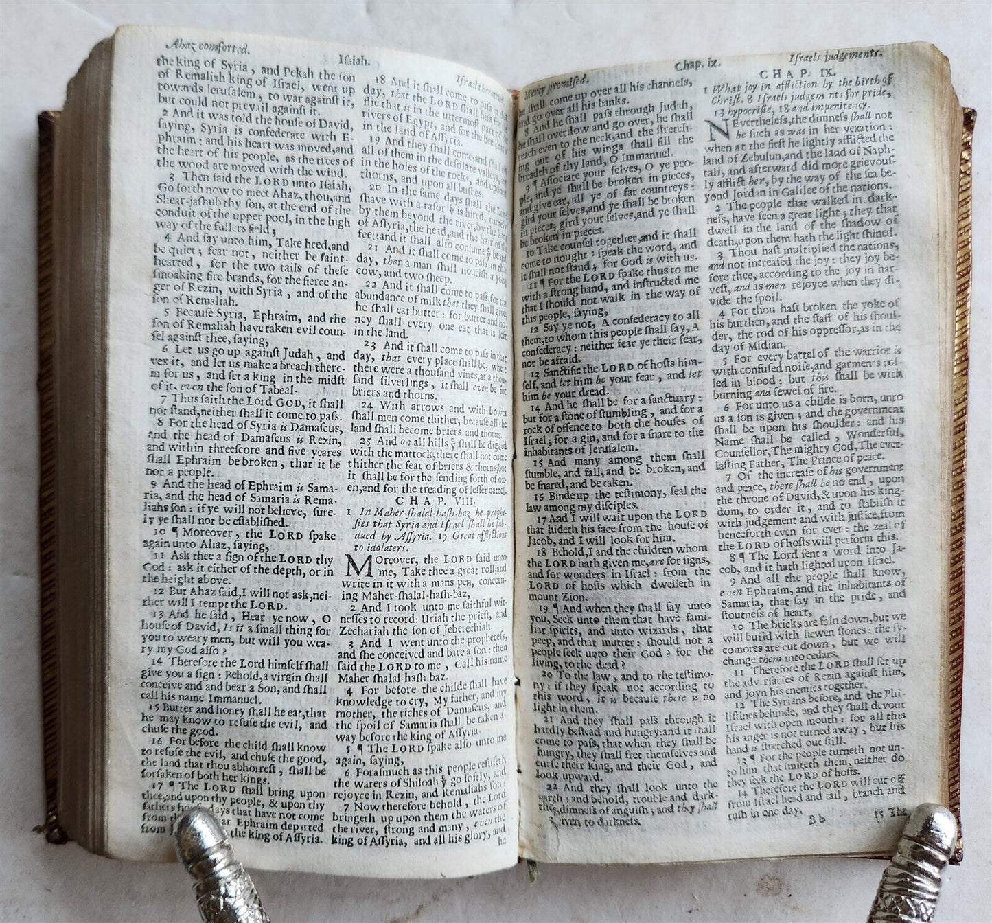 1655 BIBLE in ENGLISH antique LONDON John Field RED MOROCCO BINDING