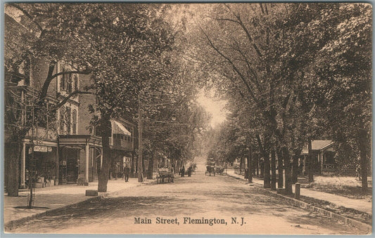 FLEMINGTON NJ MAIN STREET ANTIQUE POSTCARD