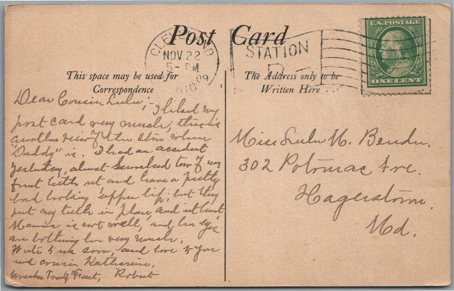 CLEVELAND OH NEW STORE of STERLING & WELCH COMPANY ANTIQUE POSTCARD