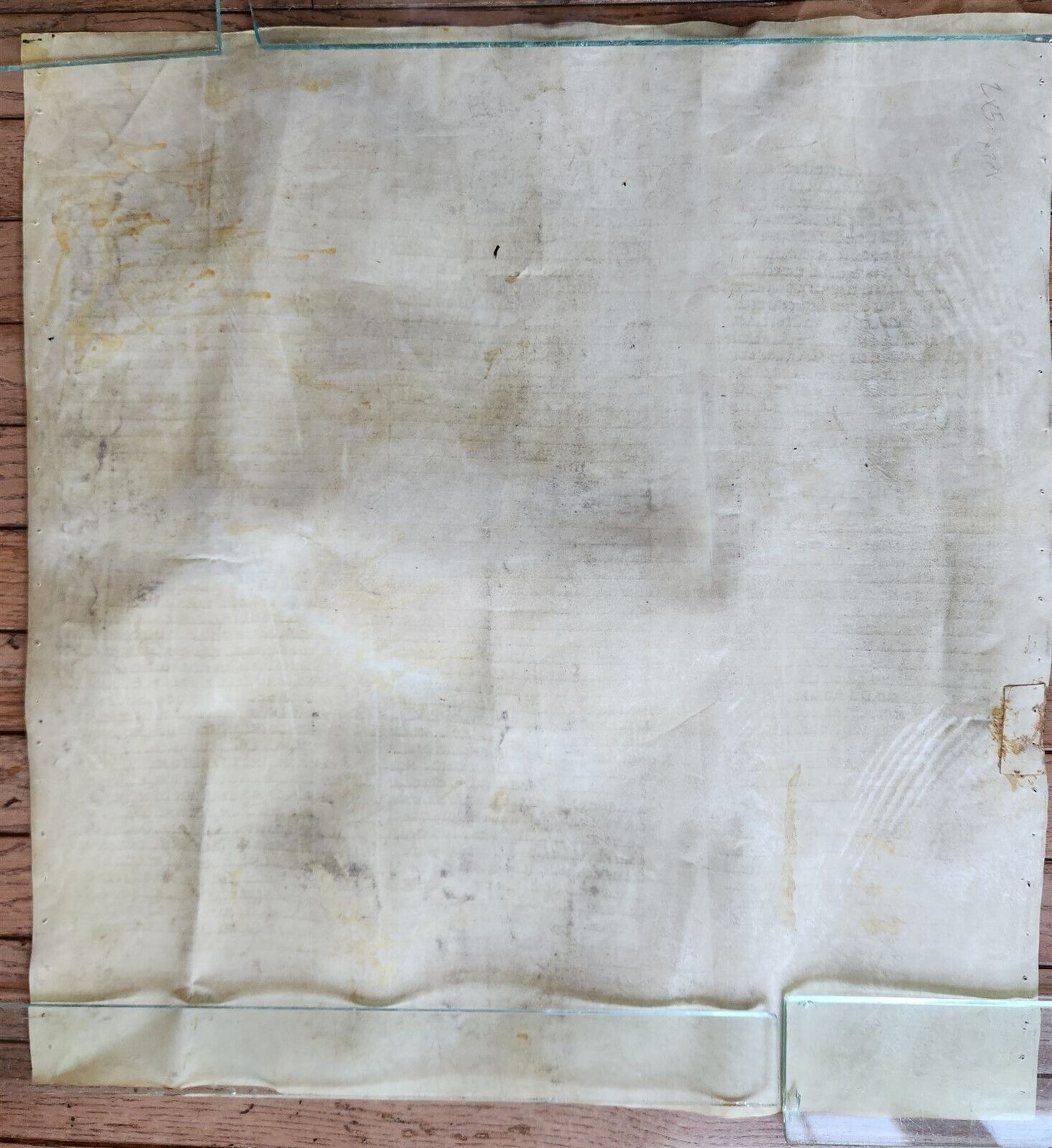 TORAH SCROLL FRAGMENT MANUSCRIPT on VELLUM antique BIBLE GENESIS 31:2-32:28