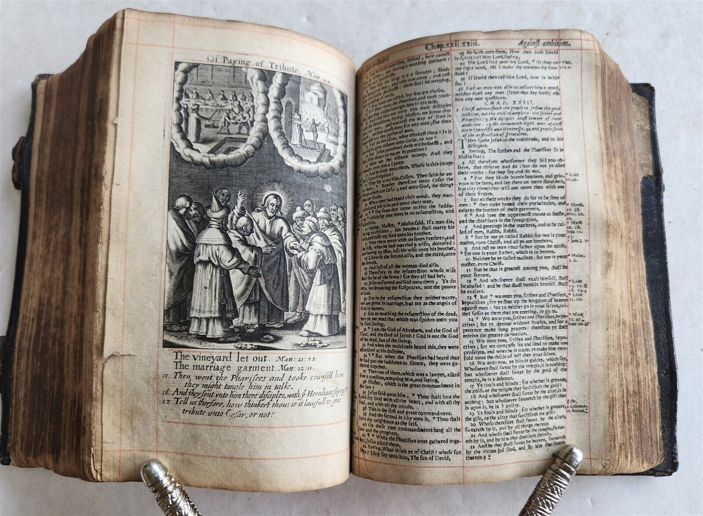 1648 BIBLE in ENGLISH antique Old & New Testament LONDON ILLUSTRATED 114 PLATES