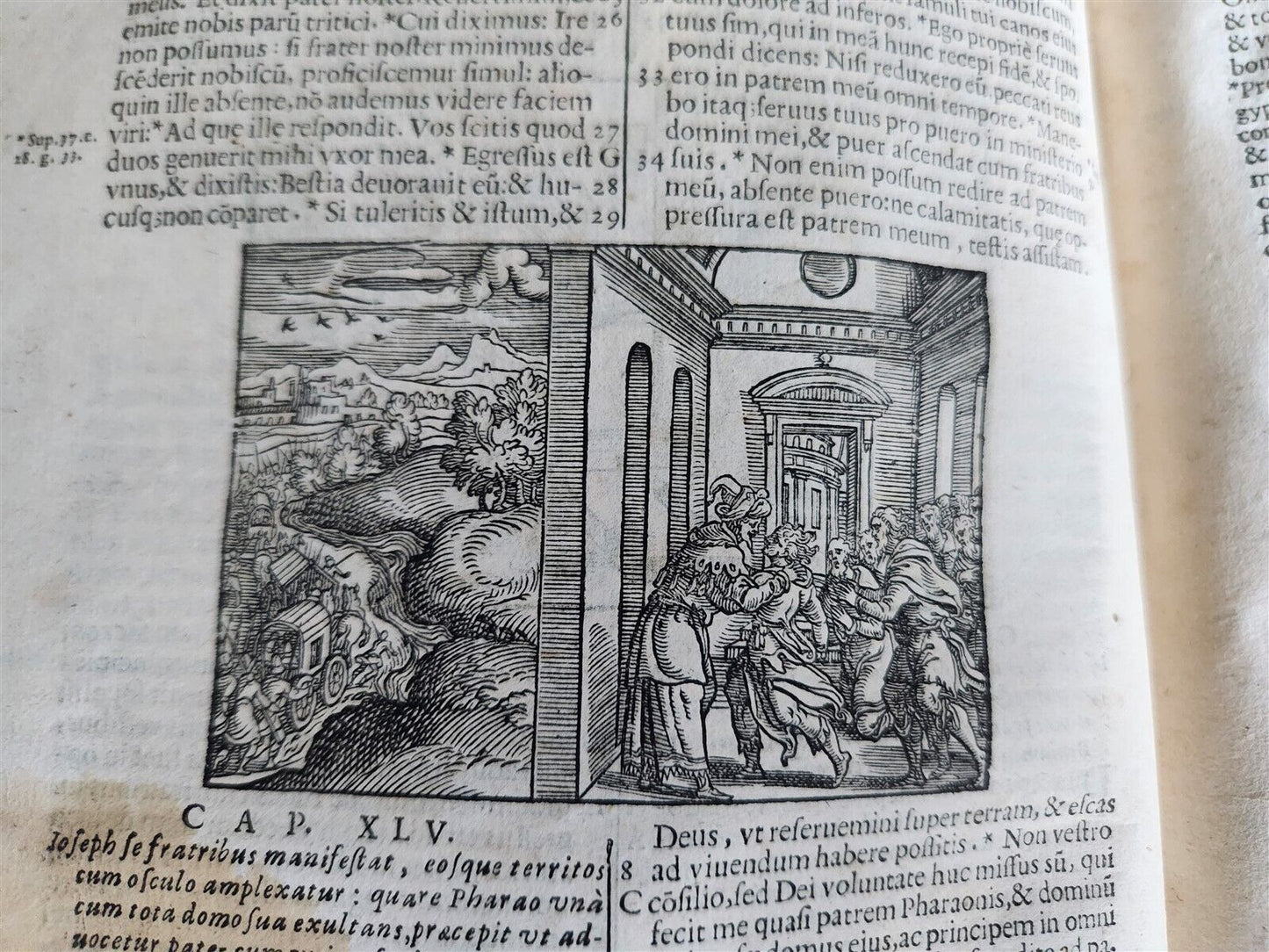 1697 BIBLE ILLUSTRATED antique VELLUM BOUND in LATIN BIBLIA SACRA