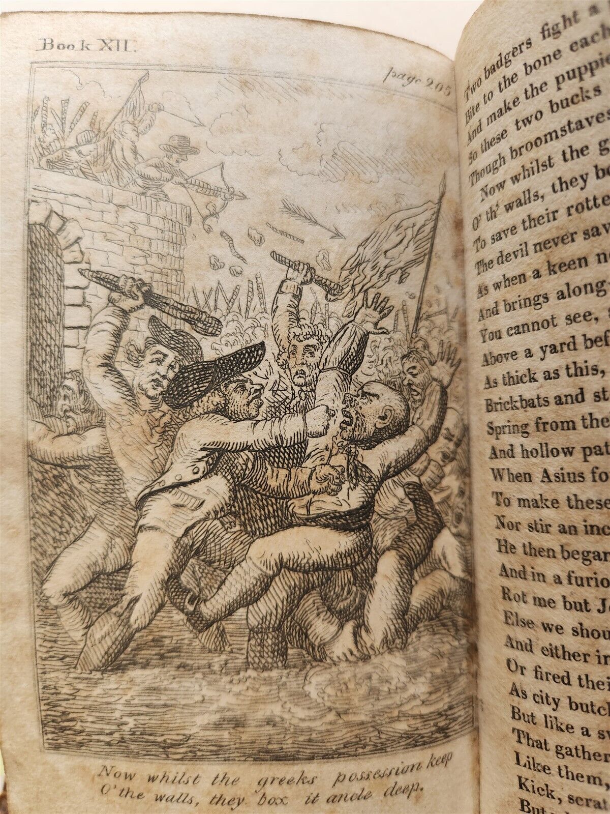 1809 BURLESQUE TRANSLATION of HOMER Volume II ILLUSTRATED antique THOMAS BRIDGE