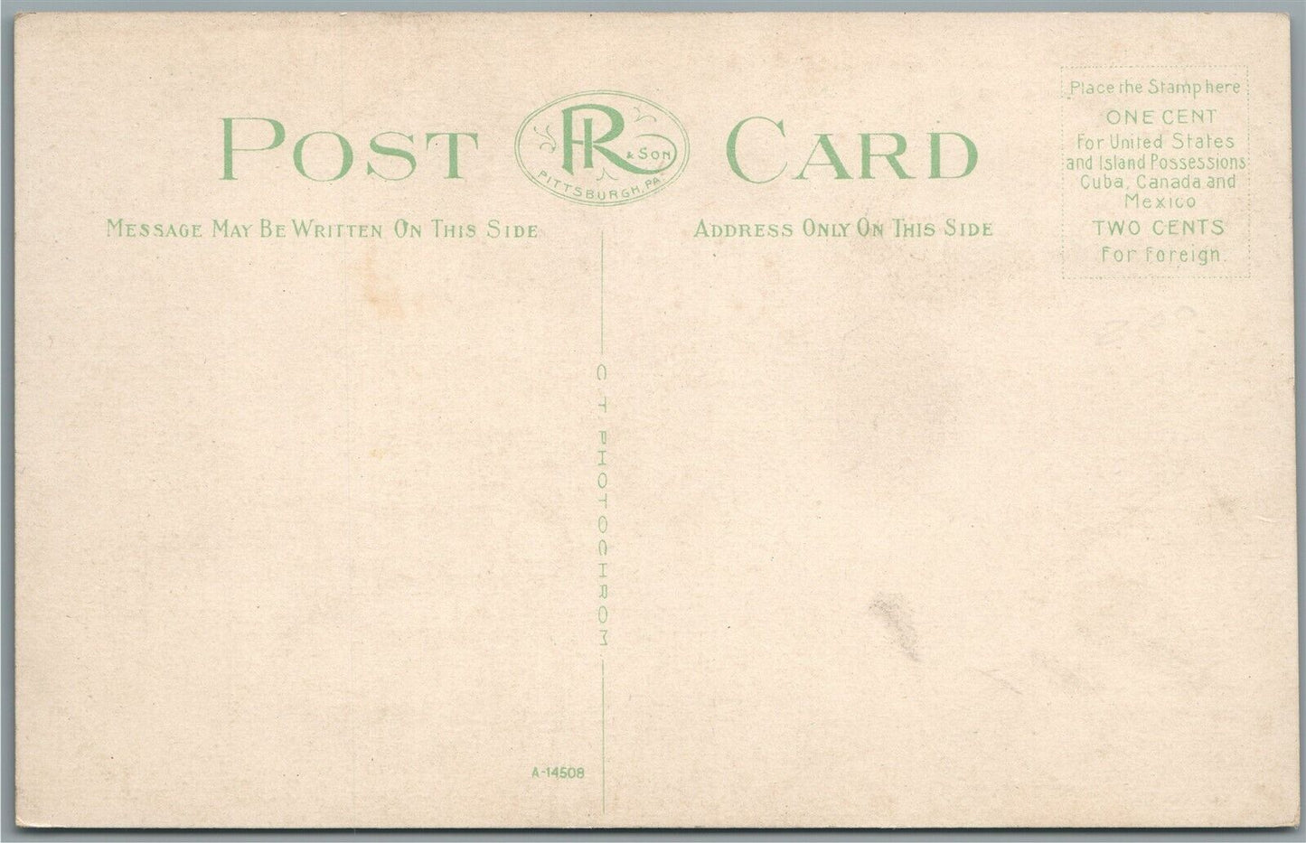 ALTOONA PA HOSPITAL AND NURSES HOME ANTIQUE POSTCARD