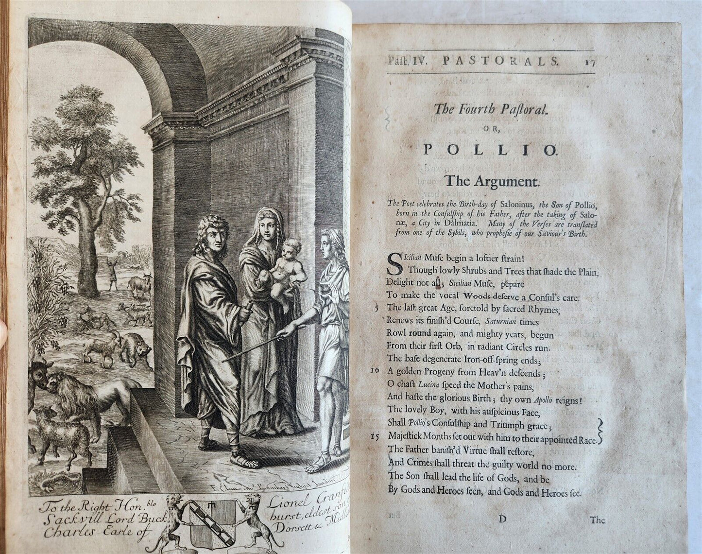 1697 WORKS of VIRGIL by DRYDEN antique ILLUSTRATED w/ 101 AMAZING PLATES