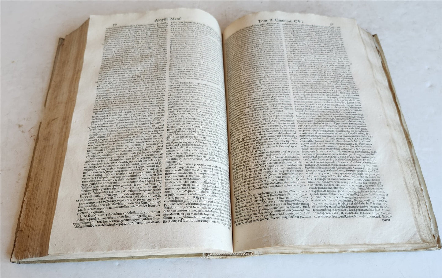 1708 LAW BOOK Consultationum sive rerum judicatarum antique VELLUM BOUND FOLIO