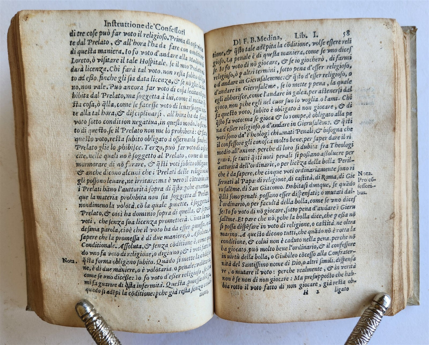 1588 INSTRUCTION for CONFESSORS by Bartolomeo de Medina antique vellum bound
