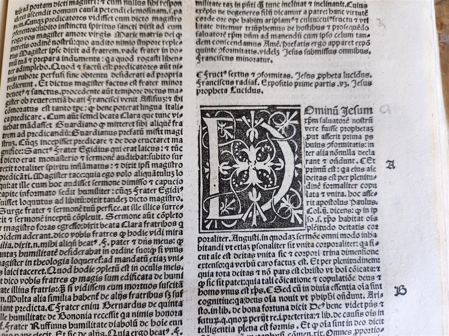 1513 POST-INCUNABULA HISTORY of FRANCISCANS ORDER antique Vellum Bound RARE