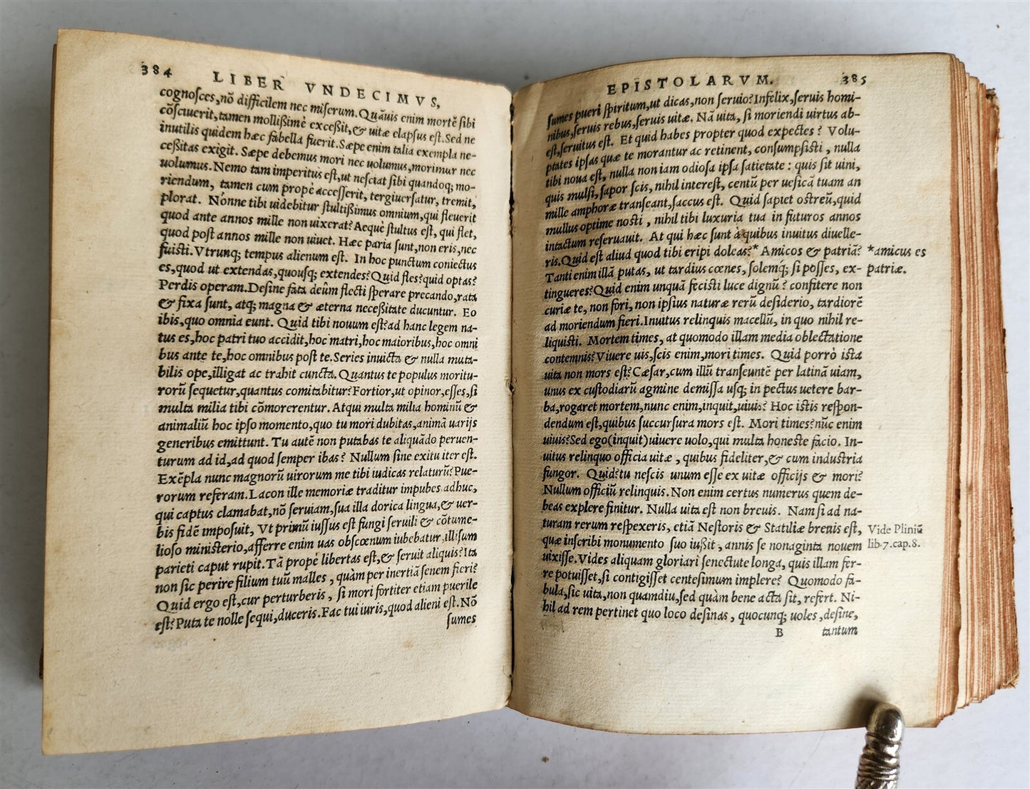 1555 SENECA OPERA antique 16th CENTURY VELLUM BINDING