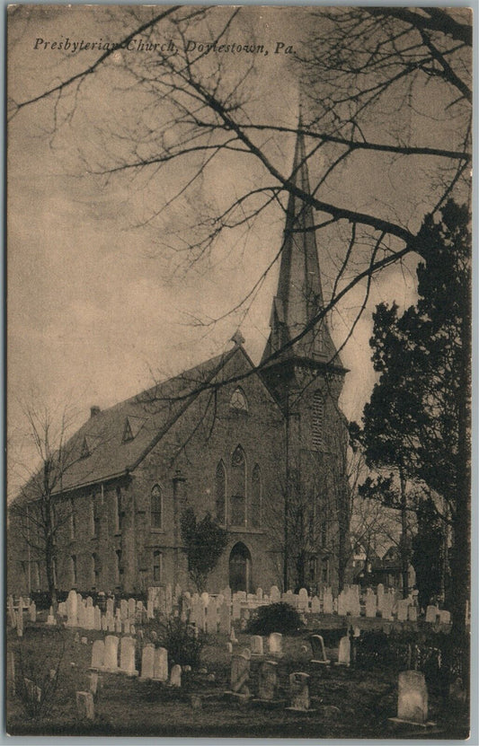 DOYLESTOWN PA PRESBYTERIAN CHURCH ANTIQUE POSTCARD