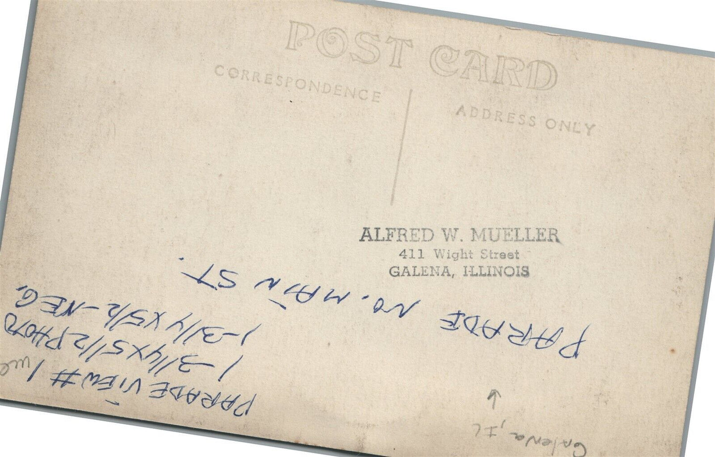 GALENA IL PARADE on MAIN STREET ANTIQUE REAL PHOTO POSTCARD RPPC