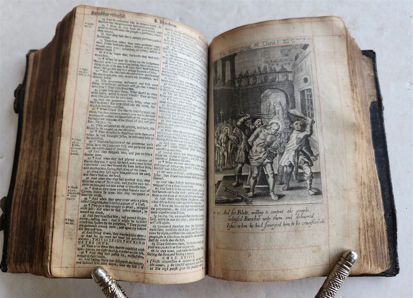 1648 BIBLE in ENGLISH antique Old & New Testament LONDON ILLUSTRATED 114 PLATES
