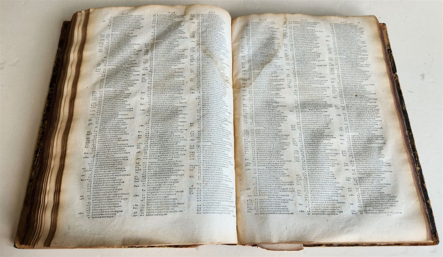 1562 BIBLE CONCORDANCE by JEAN BENOIT antique Concordantiae Novae Testamenti