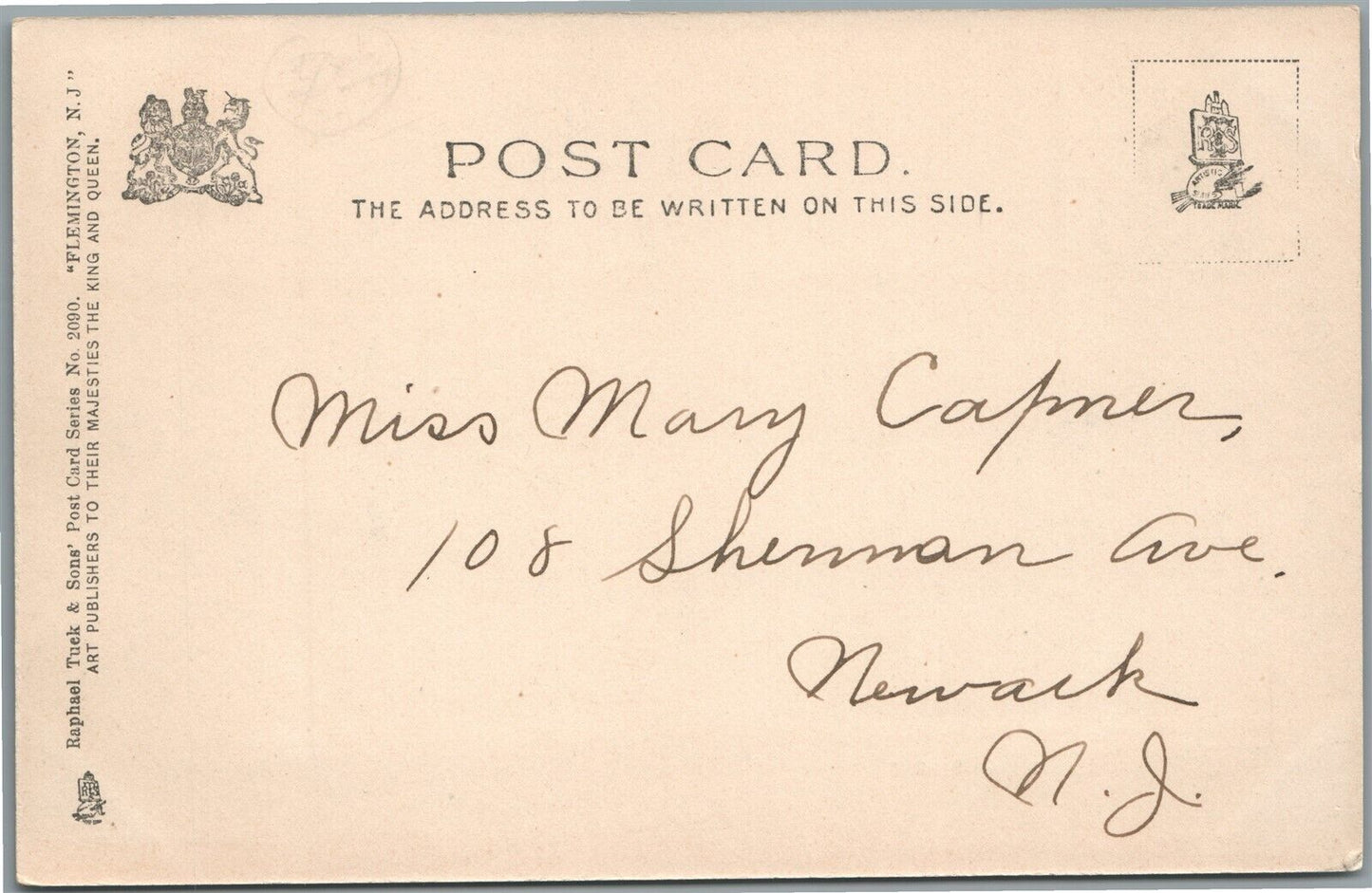 FLEMINGTON NJ BROAD STREET ANTIQUE POSTCARD