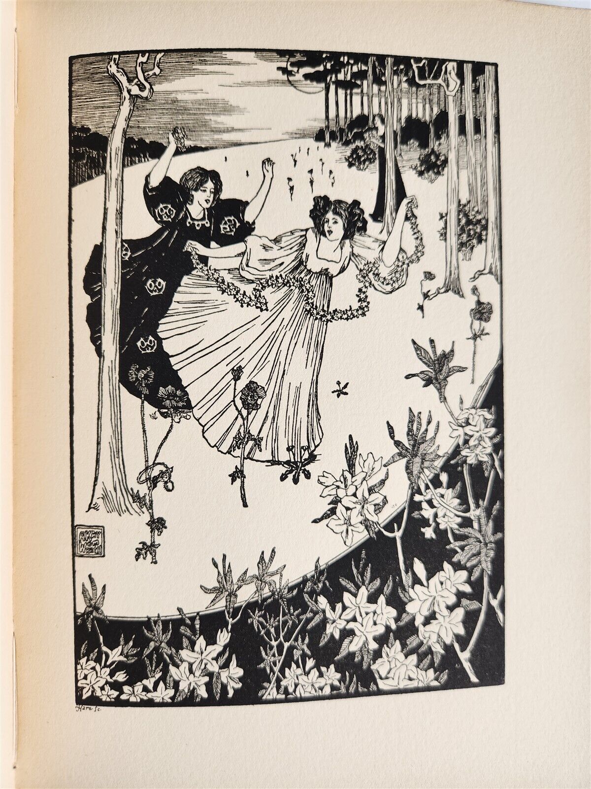 1896 EVERGREEN NORTHERN SEASONAL BOOK OF SUMMER antique ARTS & CRAFTS ILLUSTR.