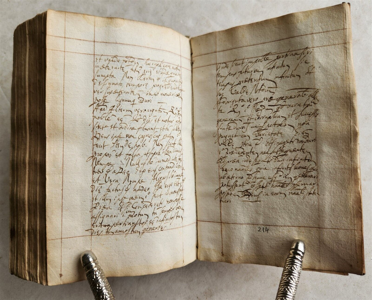 1611 MANUSCRIPT on PHYSICS antique 214 leaves VELLUM BINDING