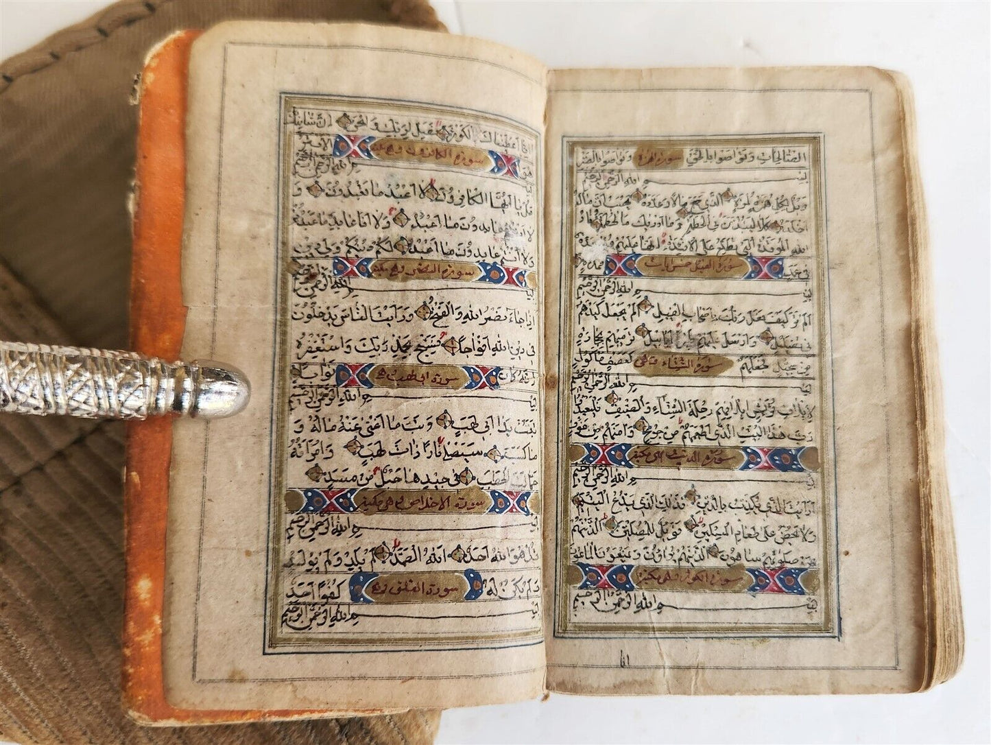 KORAN MANUSCRIPT 19th CENTURY antique QURAN book HAND WRITTEN