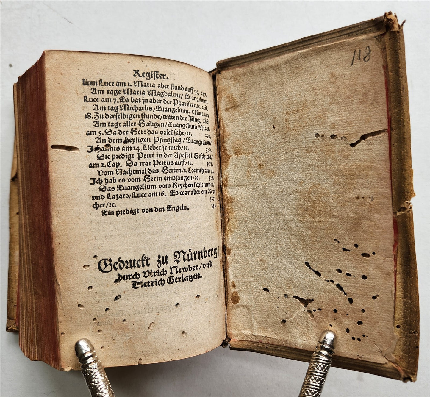 1566 MELANCHTHON Philippe Postill uber die Evangelia ANTIQUE pigskin ILLUSTRATED
