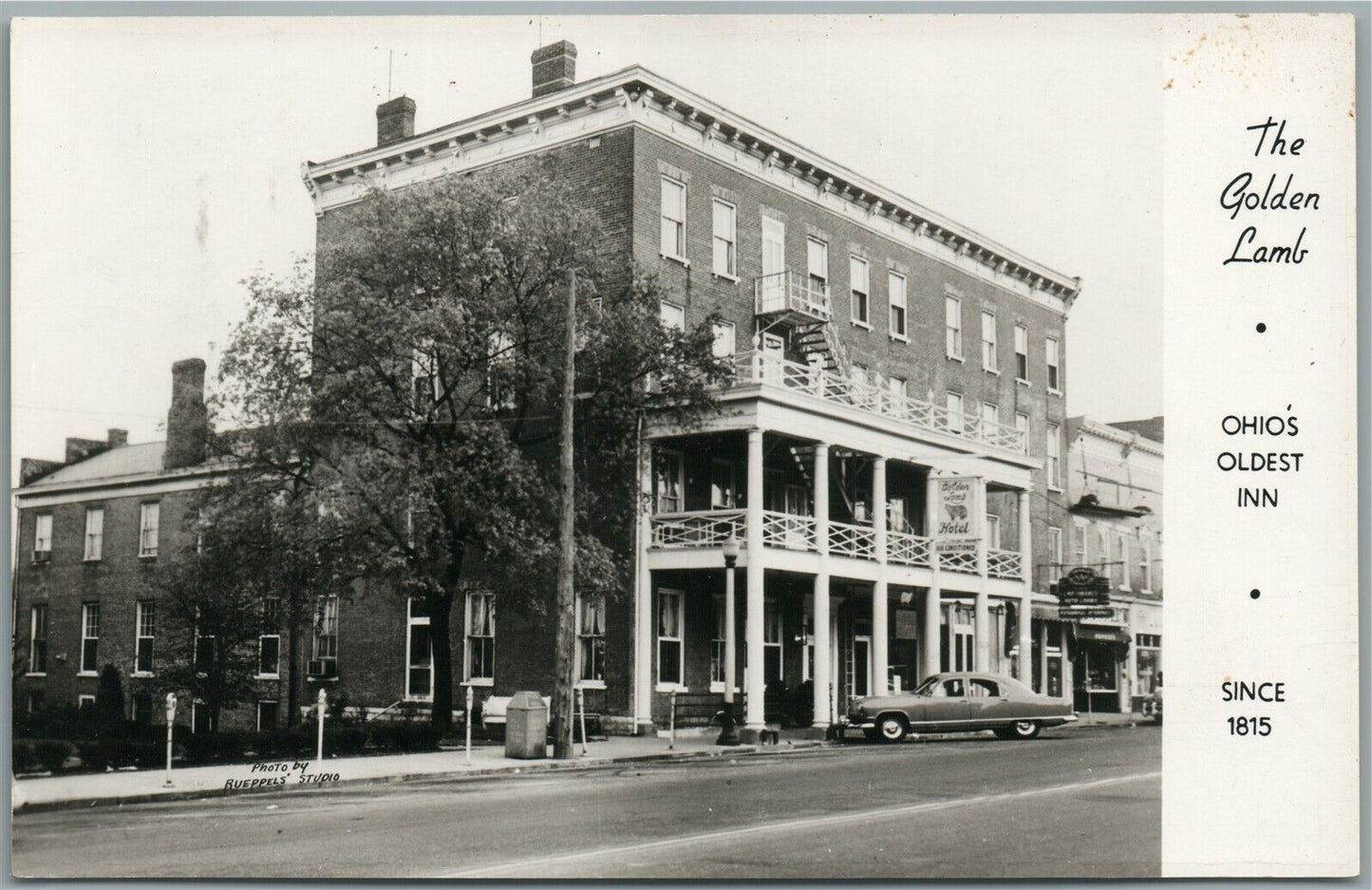 LEBANON OH GOLDEN LAMB HOTEL VINTAGE REAL PHOTO POSTCARD RPPC