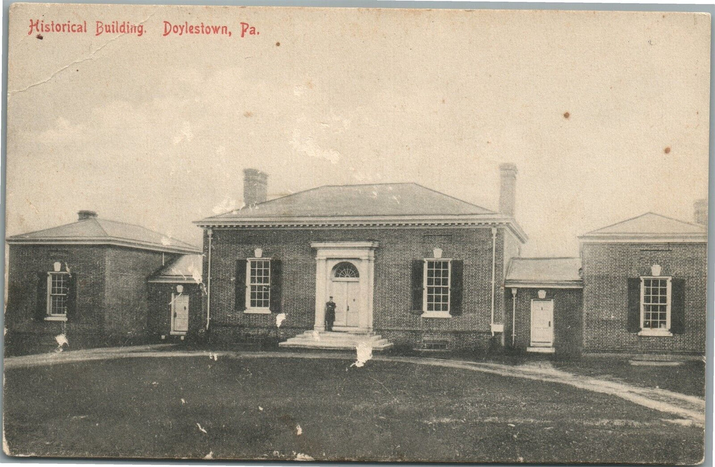DOYLESTOWN PA HISTORICAL BUILDING ANTIQUE POSTCARD