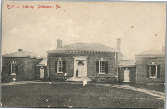 DOYLESTOWN PA HISTORICAL BUILDING ANTIQUE POSTCARD