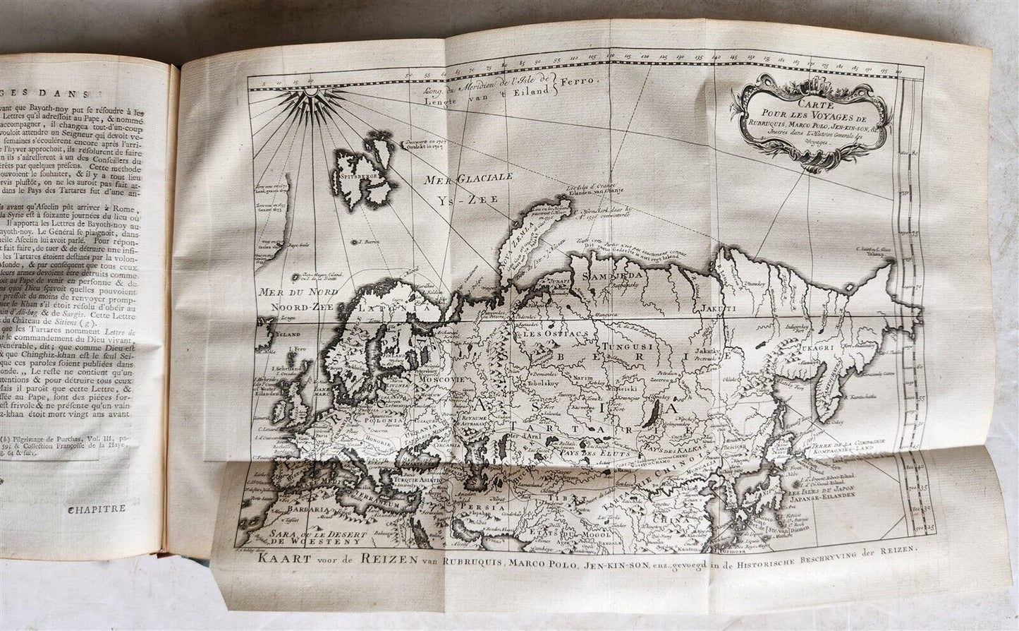 1749 TRAVELS TO CENTRAL ASIA & CHINA antique Histoire generale des voyages vol.9