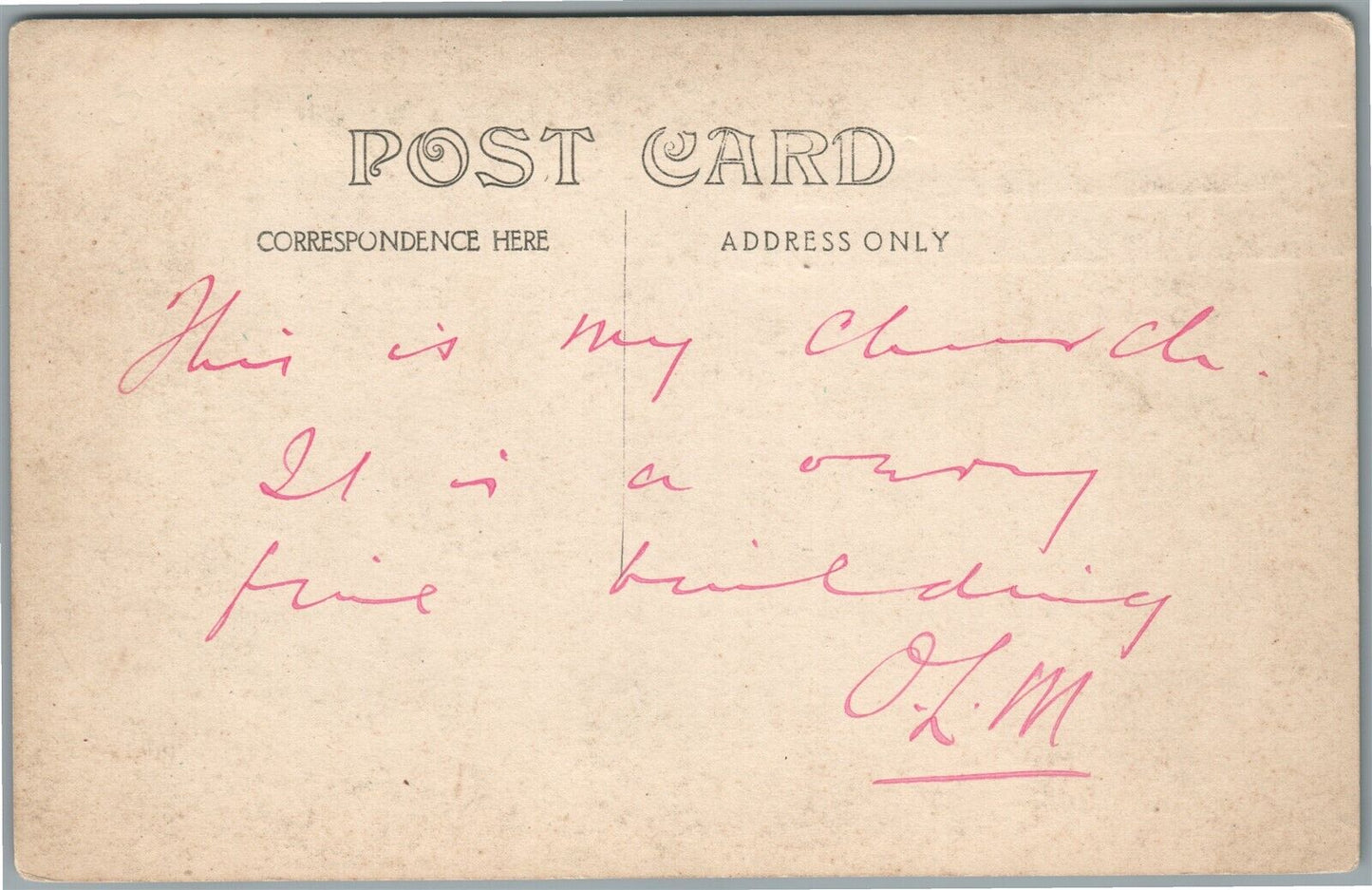 LIMA OH 1st CONGREGATIONAL CHURCH ANTIQUE REAL PHOTO POSTCARD RPPC