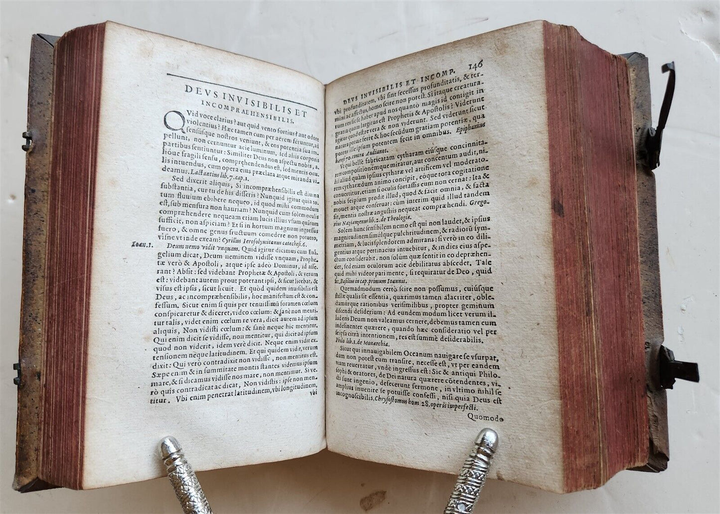 1582 Loci communes similium et dissimilium antique PIGSKIN BINDING 16th CENTURY