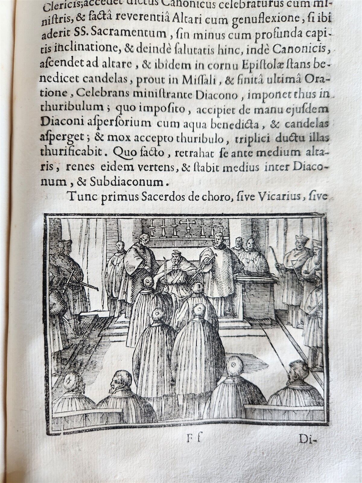 1713 CEREMONIALE EPISCOPORUM antique ILLUSTRATED VELLUM BINDING