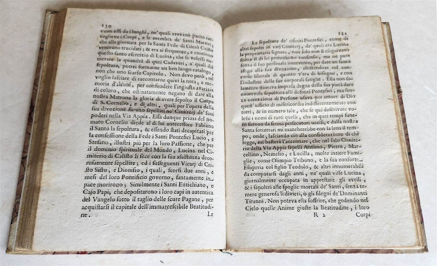 1717 VITA di S.LUCINA MATRONA ROMANA antique Vellum