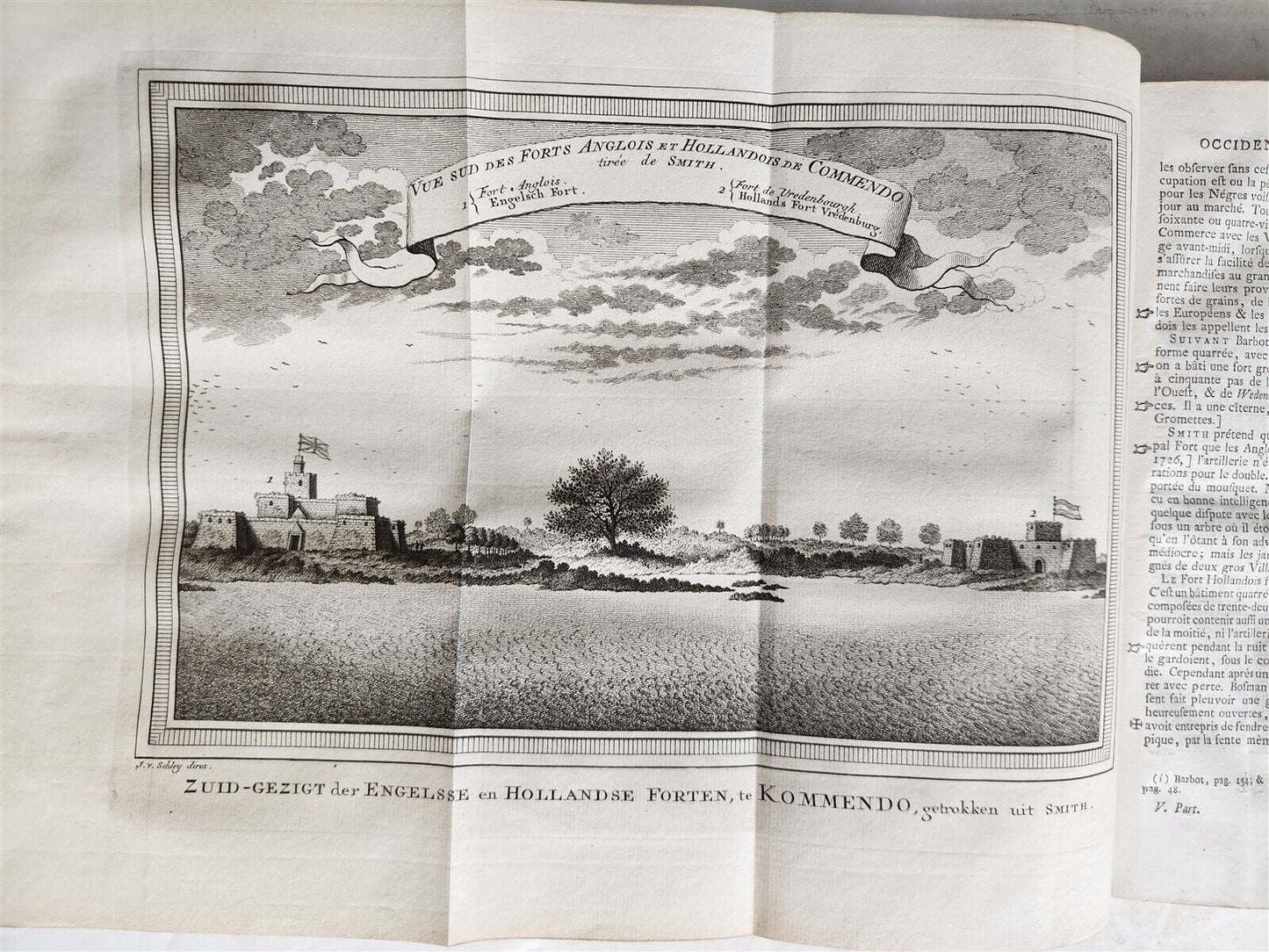 1748 TRAVELS TO AFRICA antique ILLUSTRATED Histoire generale des voyages vol. 5