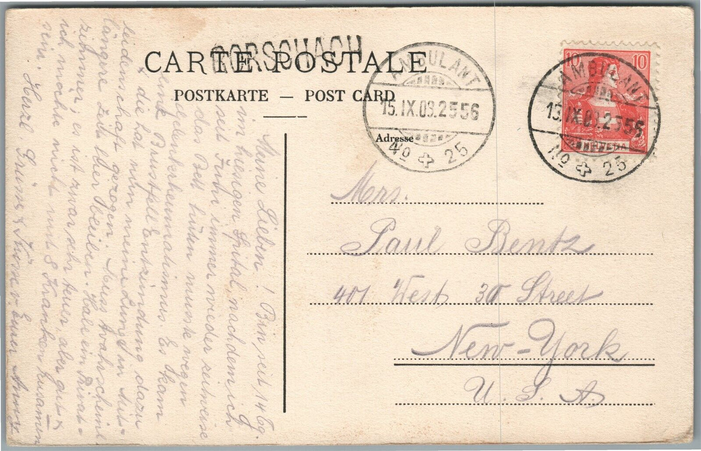 RORSCHACH GERMAN RAILWAY STATION RAILROAD DEPOT ANTIQUE POSTCARD