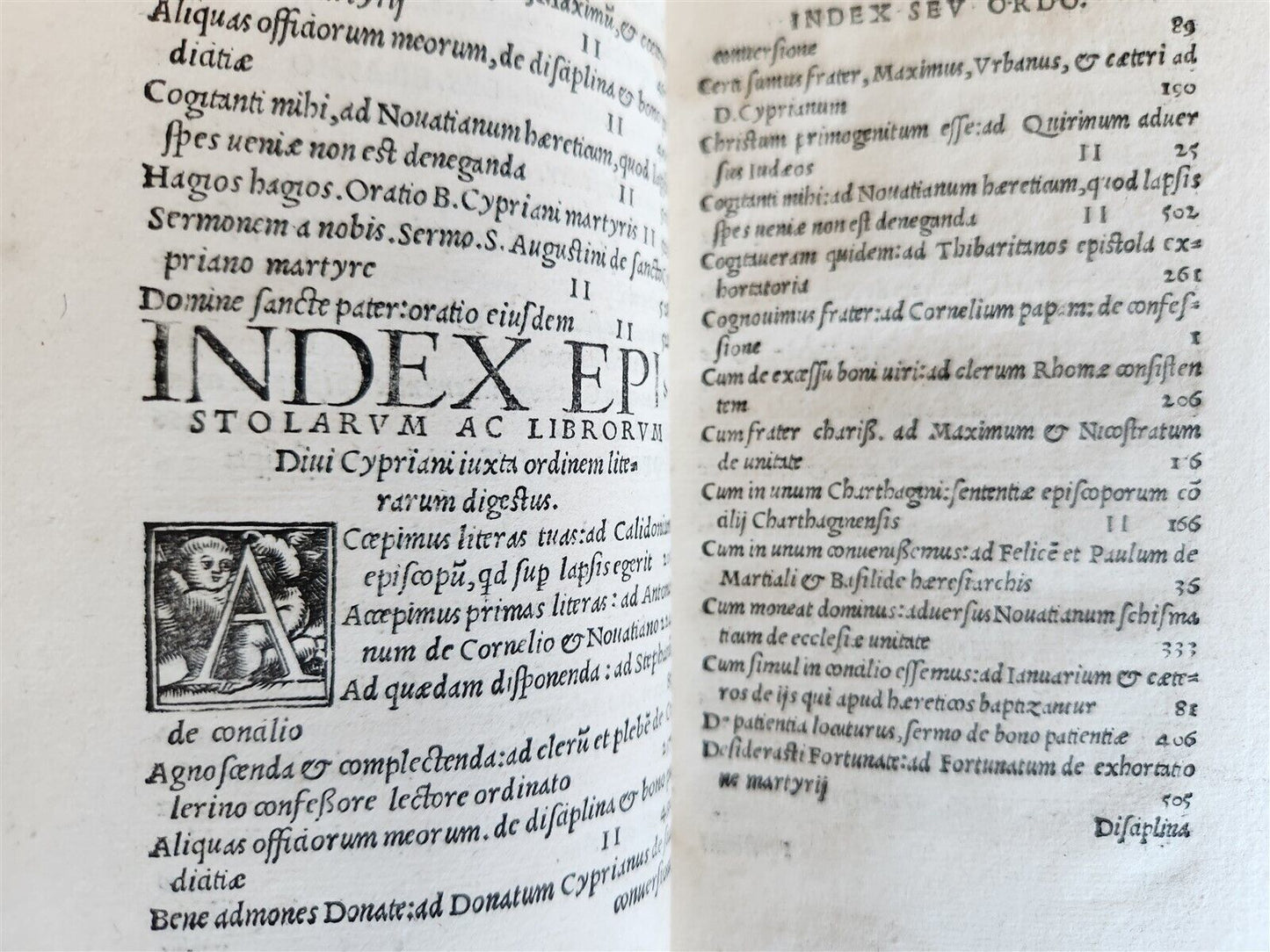 1524 POST-INCUNABULA WORKS of CYPRIAN Bishop of Carthage antique 16th CENTURY
