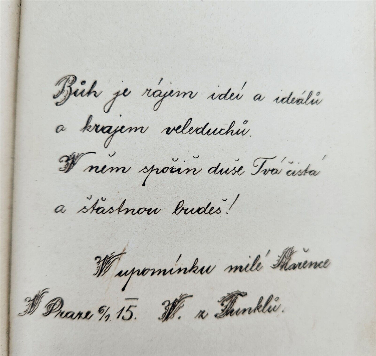 1912-18 ALBUM AMICORUM - MANUSCRIPT CZECH GERMAN BOOK antique POETRY ILLUSTRATED