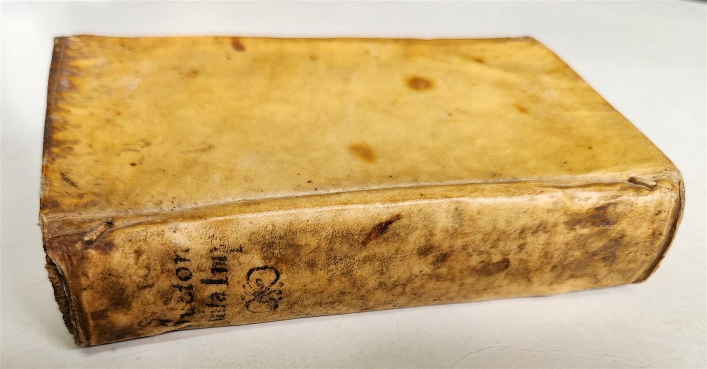 1714 CUM ANOTATION DIVERSORUM by SUETONIUS antique vellum bound