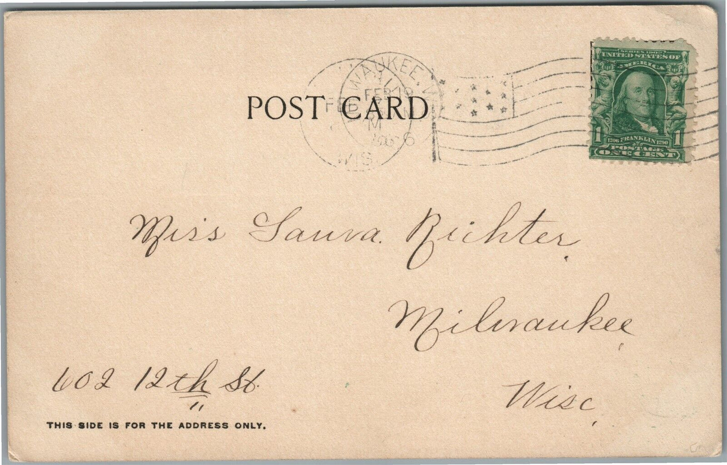 WAUSAU WI THIRD STREET ANTIQUE POSTCARD
