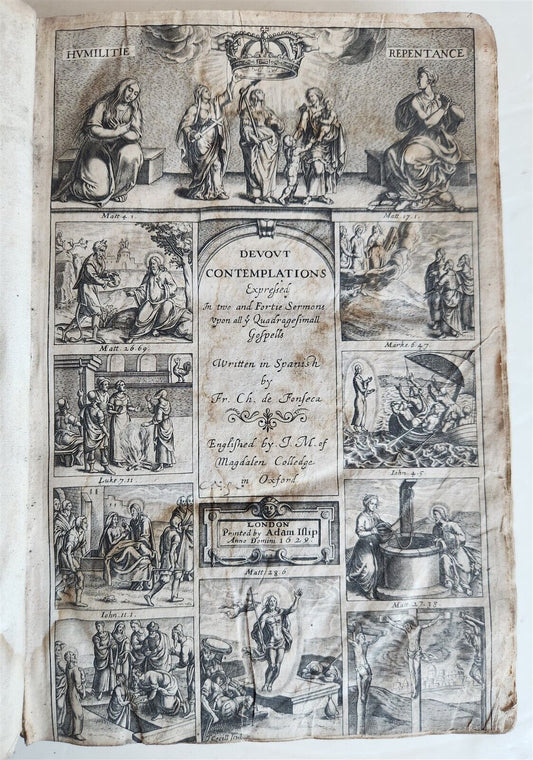 1629 SERMONS by FONSECA antique in ENGLISH