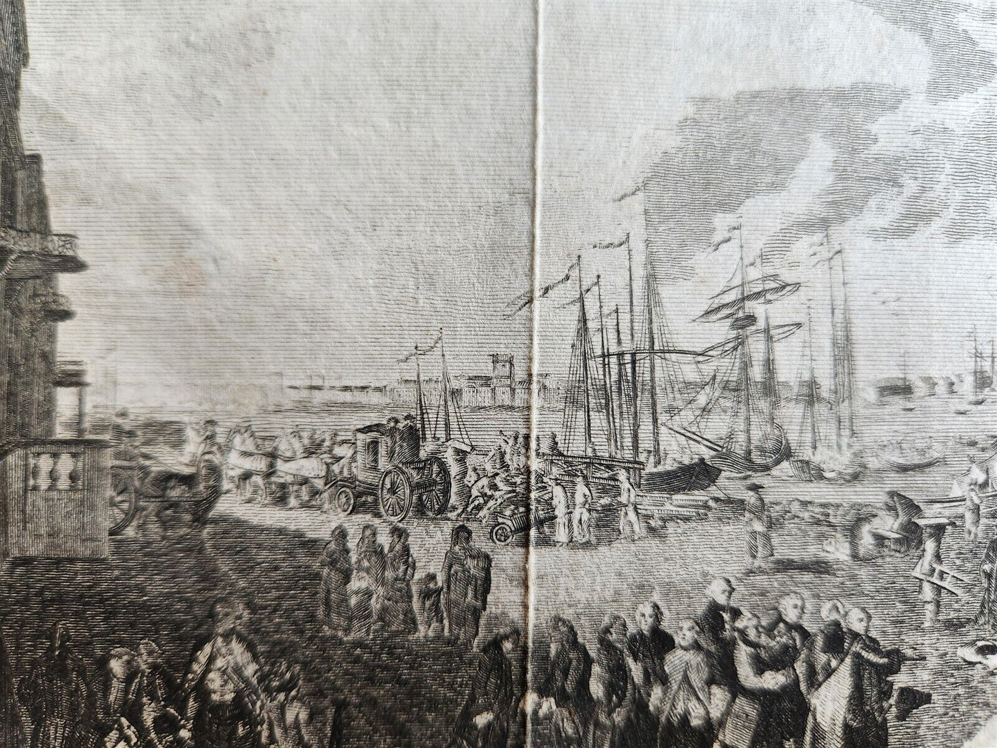 1785 VIEW OF PETERSBURGH RUSSIAN Published by L. Sewell ANTIQUE