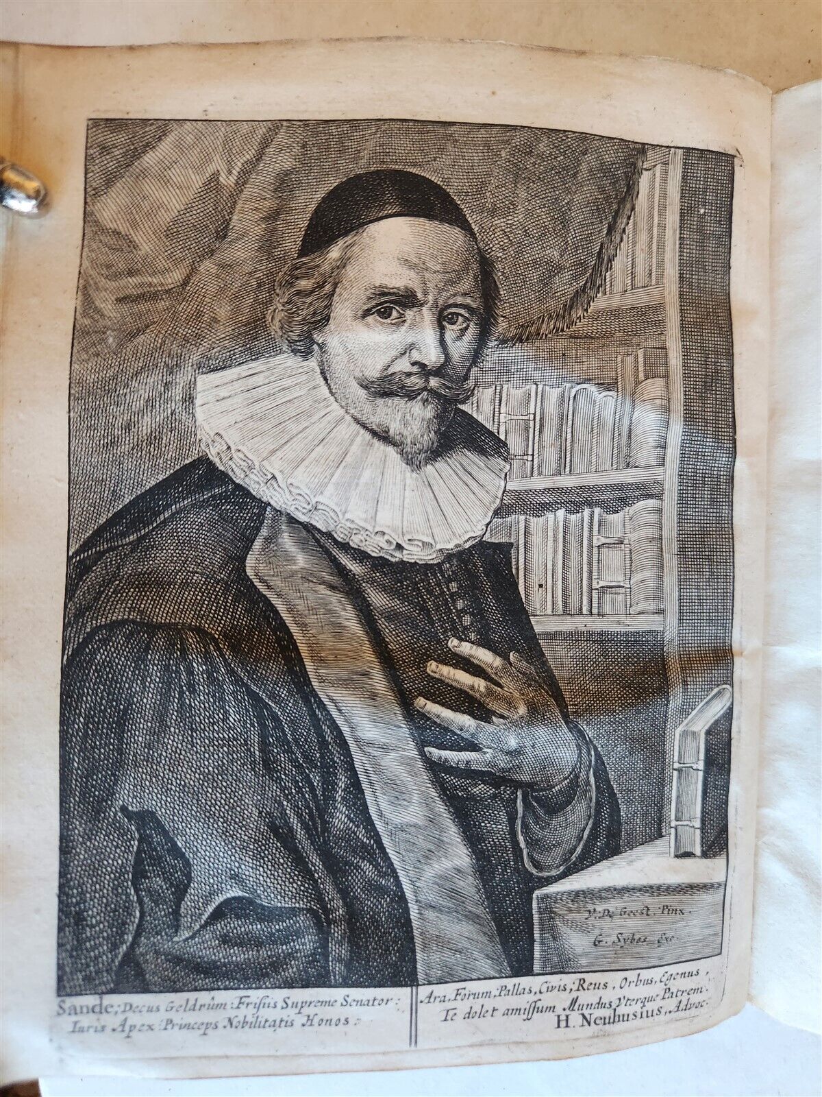 1656 LAW BOOK Decisiones Frisicae antique VELLUM BINDING