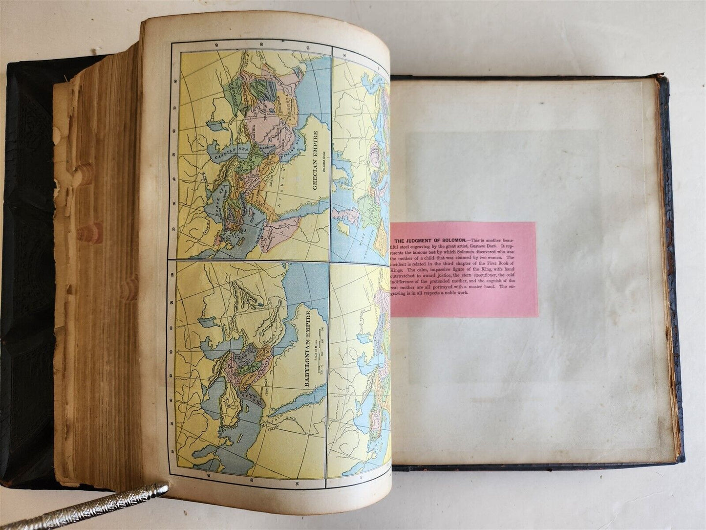 1870s BIBLE SALESMAN SAMPLE RARE antique AMERICANA ILLUSTRATED FOLIO G. DORE