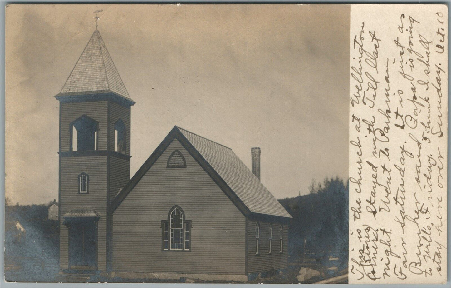 HARMONY ME WELLINGTON CORNER ANTIQUE REAL PHOTO POSTCARD RPPC