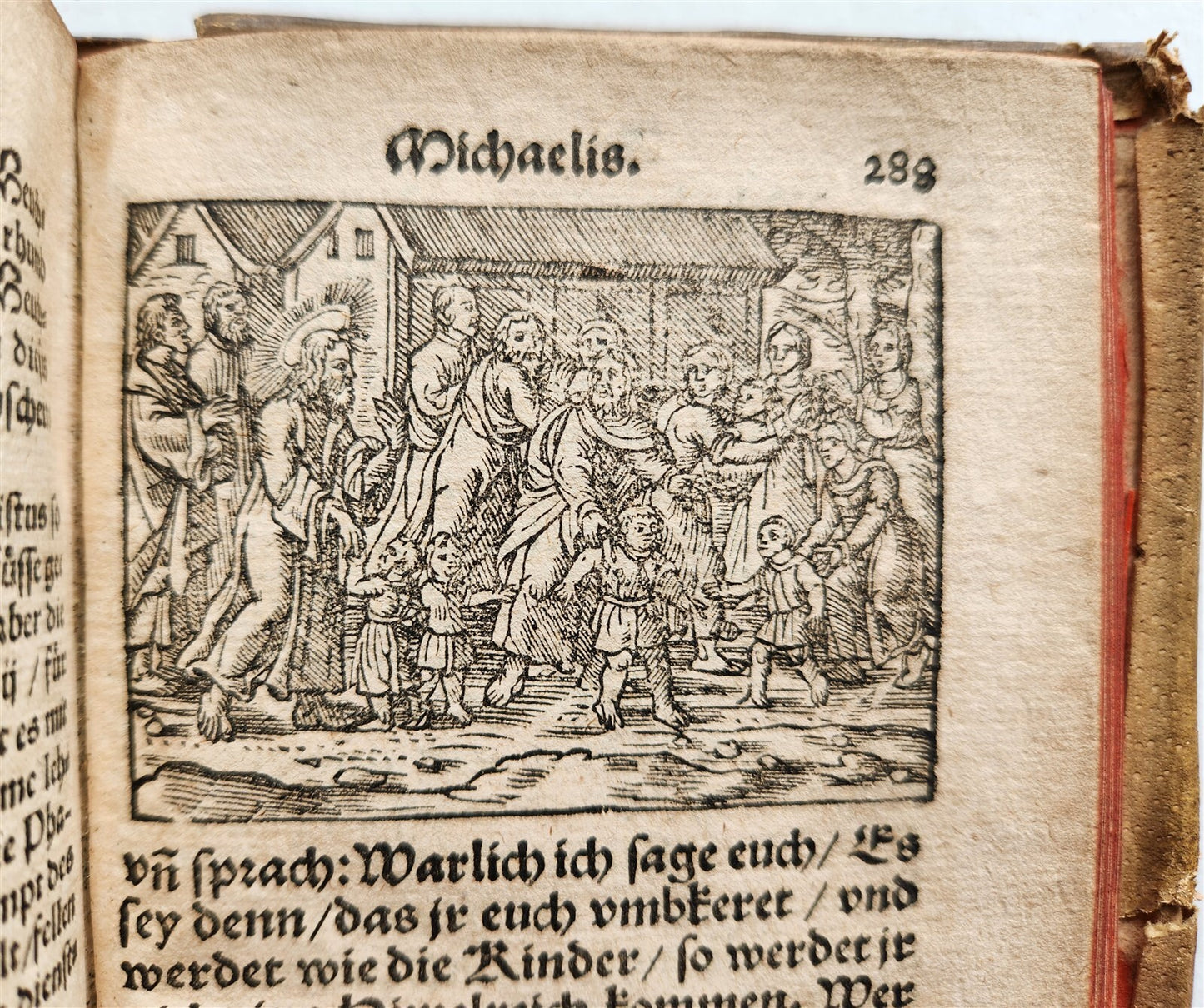 1566 MELANCHTHON Philippe Postill uber die Evangelia ANTIQUE pigskin ILLUSTRATED