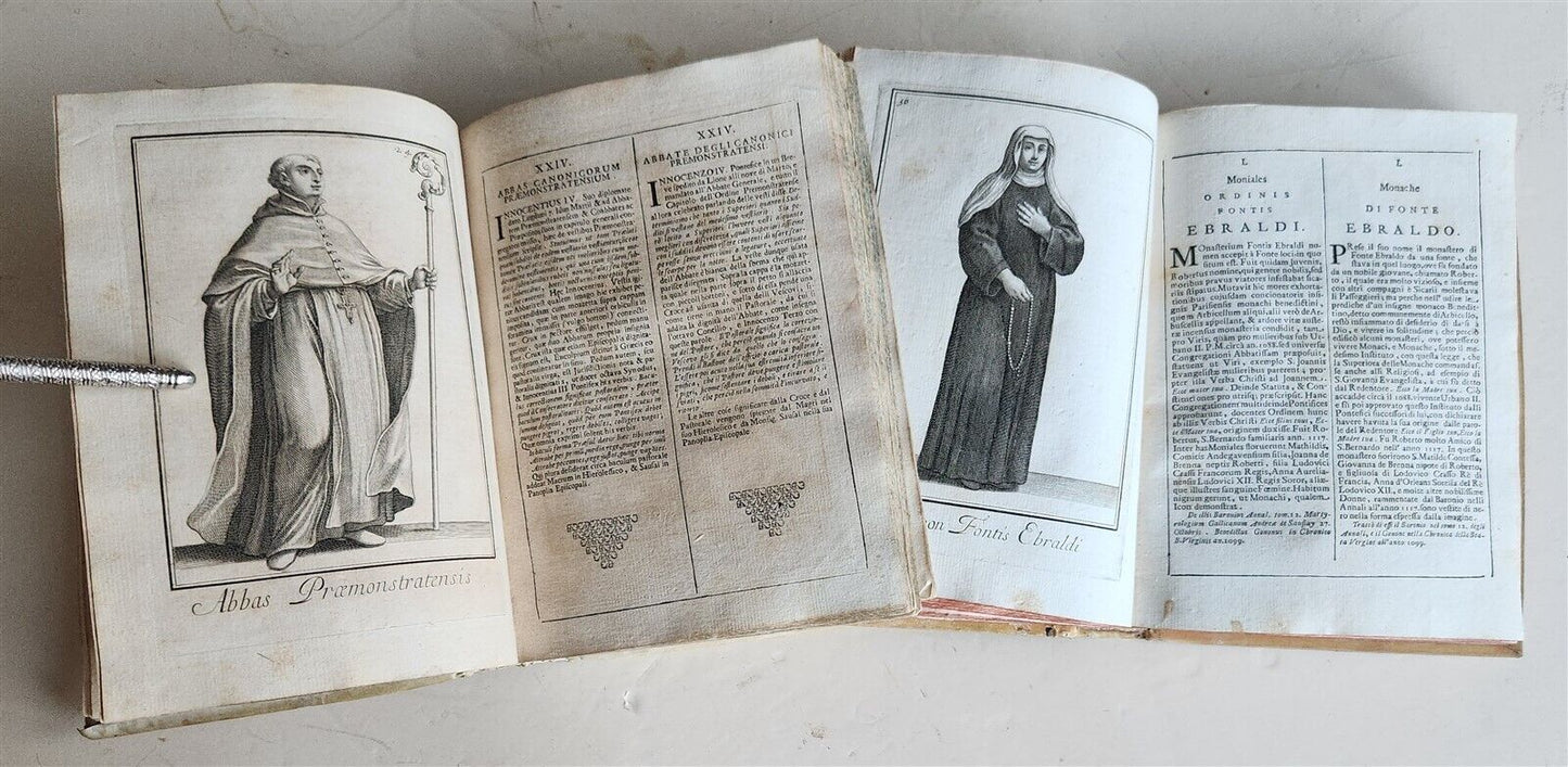 1706 ORDER of MILITANT CHURCH illustrated w/ 244 PLATES 2 VOLS antique VELLUM